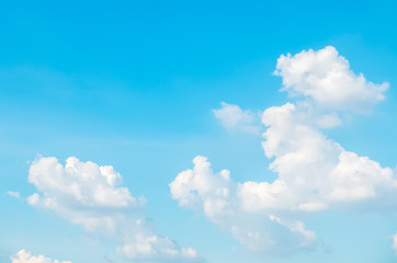 Clear Blue Sky with Cloud as Frame used as Template to input Text