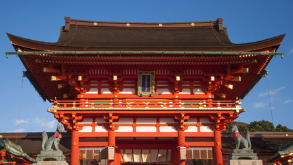 Fototapeta na wymiar Fushimi Inari Shrine , Famous and important Shinto shrine, Kyoto