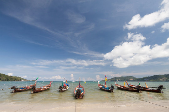 Traditional thai longtail boat