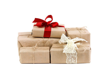 Christmas Gifts on white background