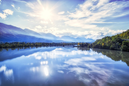 Austria, Carinthia, river Drau near Hollenburg