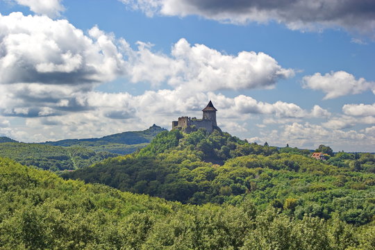 medieval castles surrounded by green forests