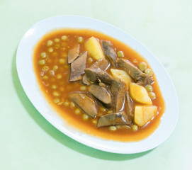 Ox tongue stew
