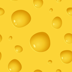 Seamless Cheese Pattern. Vector food background