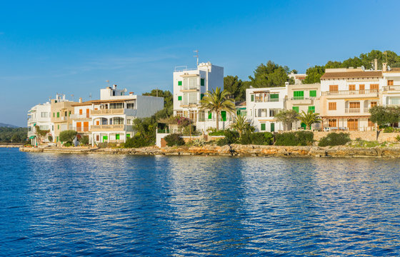 Ansicht Häuser Mittelmeer Küste