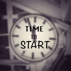 Quote Typographical Background : Time to start