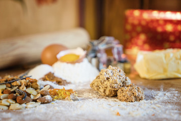Traditional Christmas cookies from Alsace France Shallow DOF