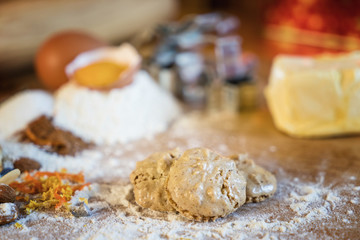 Traditional Christmas cookies from Alsace France Shallow DOF