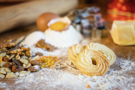 Traditional Christmas cookies from Alsace France Shallow DOF