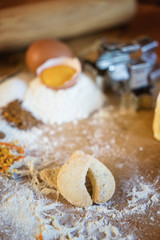 Traditional Christmas cookies from Alsace France Shallow DOF