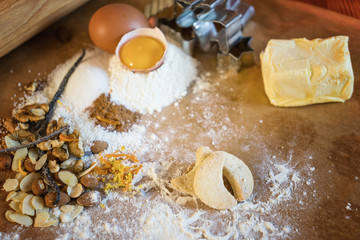 Traditional Christmas cookies from Alsace France Shallow DOF