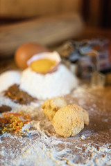 Traditional Christmas cookies from Alsace France Shallow DOF