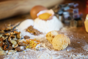 Traditional Christmas cookies from Alsace France Shallow DOF