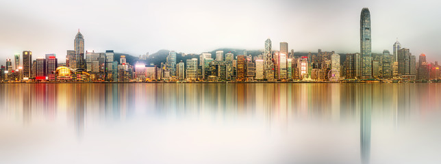 Panorama of Hong Kong and Financial district