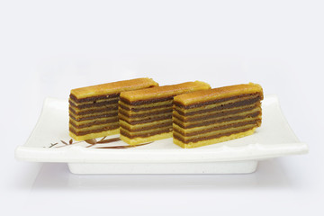 Multi-layered cake called 