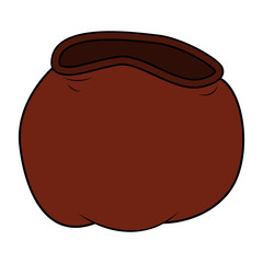 Santa bag, Christmas empty sack icon, symbol, design. Winter vector illustration isolated on white background.