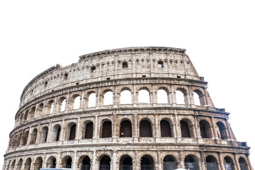 Fototapeta na wymiar Colosseum in Rome, Italy isolated on white..