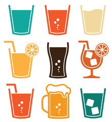 Soft Drinks Set - Illustration
