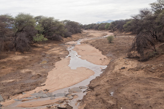 Ugab River in the small rainy season near Outjo, Namibia
