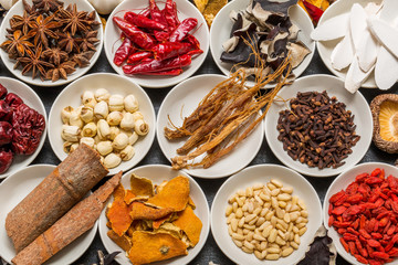 薬膳　漢方　健康食　Chinese medicine with medicinal herbs