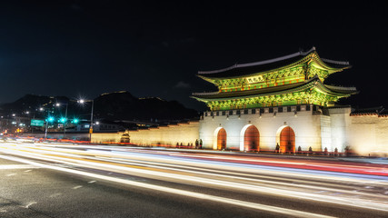 Gyeongbok Palace taken at night