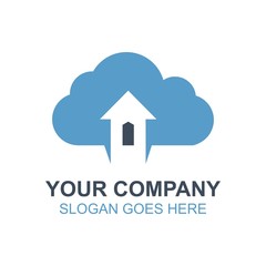 Cloud Bubble Icon Vector Logo