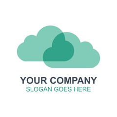 Cloud Bubble Icon Vector Logo