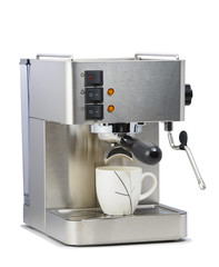 Coffee maker with coffee cup