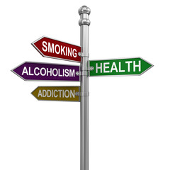 Fototapeta premium Sign Directions. Image with clipping path