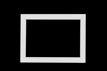 white frame on black
