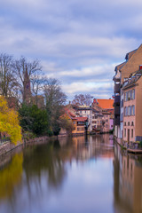 Fototapeta premium Canal in Petite France area, Strasbourg