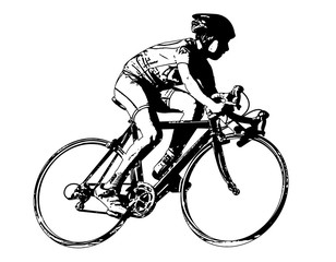 Fototapeta na wymiar race bicyclist - vector