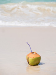 Coconut on the beach