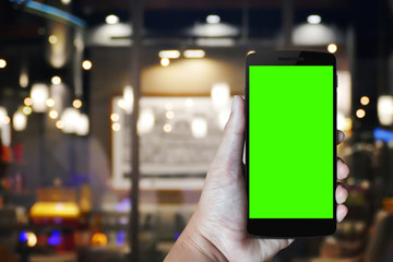 Modern mobile phone in the hand