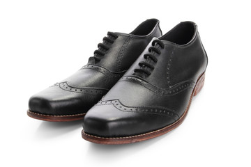 A pair of men formal shoes, isolated on white