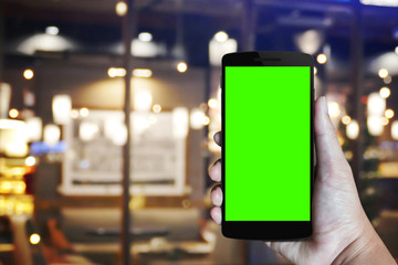 Modern mobile phone in the hand