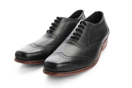 A pair of men formal shoes, isolated on white