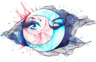 Fototapeta premium day and night