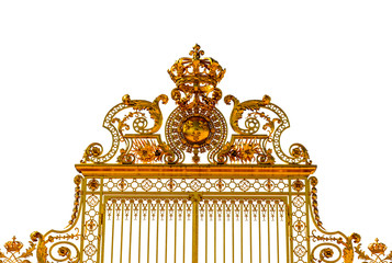 Detail of Versailles Palace Park golden gate
