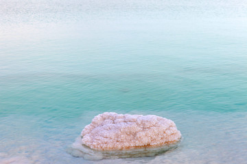 Dead sea - Typical accumulation of salt and minerals 