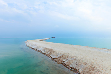 Dead sea - Typical accumulation of salt and minerals 