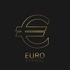 Golden Euro sign