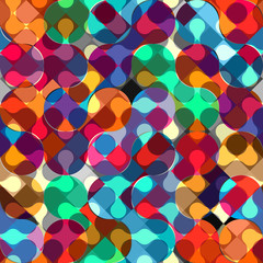Droplet pattern on geometric background.