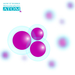 Molecular physics violet atom