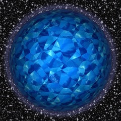 Abstract decorative stone sphere - pattern 