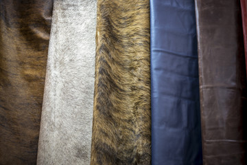 good quality leather in various colors, vintage color tone