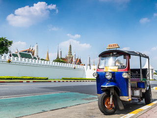 Tuk-Tuk, Thai traditional taxi in Bangkok Thailand (Tuk-Tuk is the name of Thailand style taxi. You can see many Tuk-Tuk at Bangkok, Thailand)