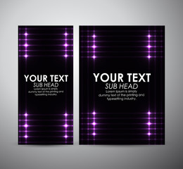 Abstract purple squares shining pattern. Brochure business design template or roll up. Vector illustration