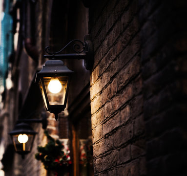 View of illuminated streetlamp