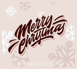 Obraz premium Merry Christmas premium lettering. New year poster and greeting card.
